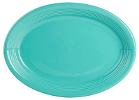 TUXT-CIH-136 13-3/4" x 10-1/2" Oval Platter (Island Blue) - Concentrix