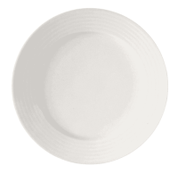11-2/5" Embossed Porcelain Plate (White) - Rondo