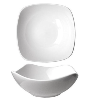 ITI-QP-15 50 oz. Square Porcelain Bowl (European White) - Quad