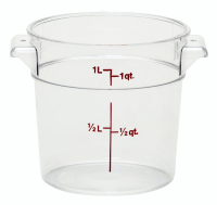 
CAMB-RFSCW1135 1 Qt. Round Storage Container (Clear) - Camwear
