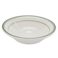 TUXT-TGB-011 *SPECIAL* 4-1/2 oz. Fruit Dish (American White/Eggshell with Green Band) - Green Bay