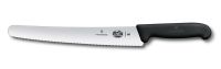 VICT-5.2933.26  10-1/4" Bread Knife with Slip Resistant Handle (Black) - Fibrox