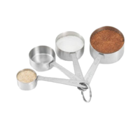 VOLL-46589 4-Piece Stainless Straight-Sided Measuring Spoon Set