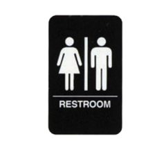 6" x 9" Women/Men "Restroom"