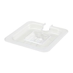 WINC-SP7600C Sixth-size Slotted Food Pan Cover (Clear) - Poly-Ware
