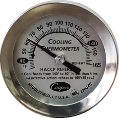 COOP-2200-07-5 *SPECIAL* Cooling Thermometer - Range 30 to 165F