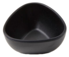 AMME-TSCB4 4 oz. Triangular Bamboo Fiber Ramekin / Sauce Cup (Black)