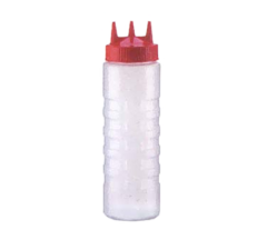VOLL-3324-13191 *SPECIAL* 24 oz. Wide Mouth Squeeze Bottle (Clear/Vista Green Cap) - Tri Tip